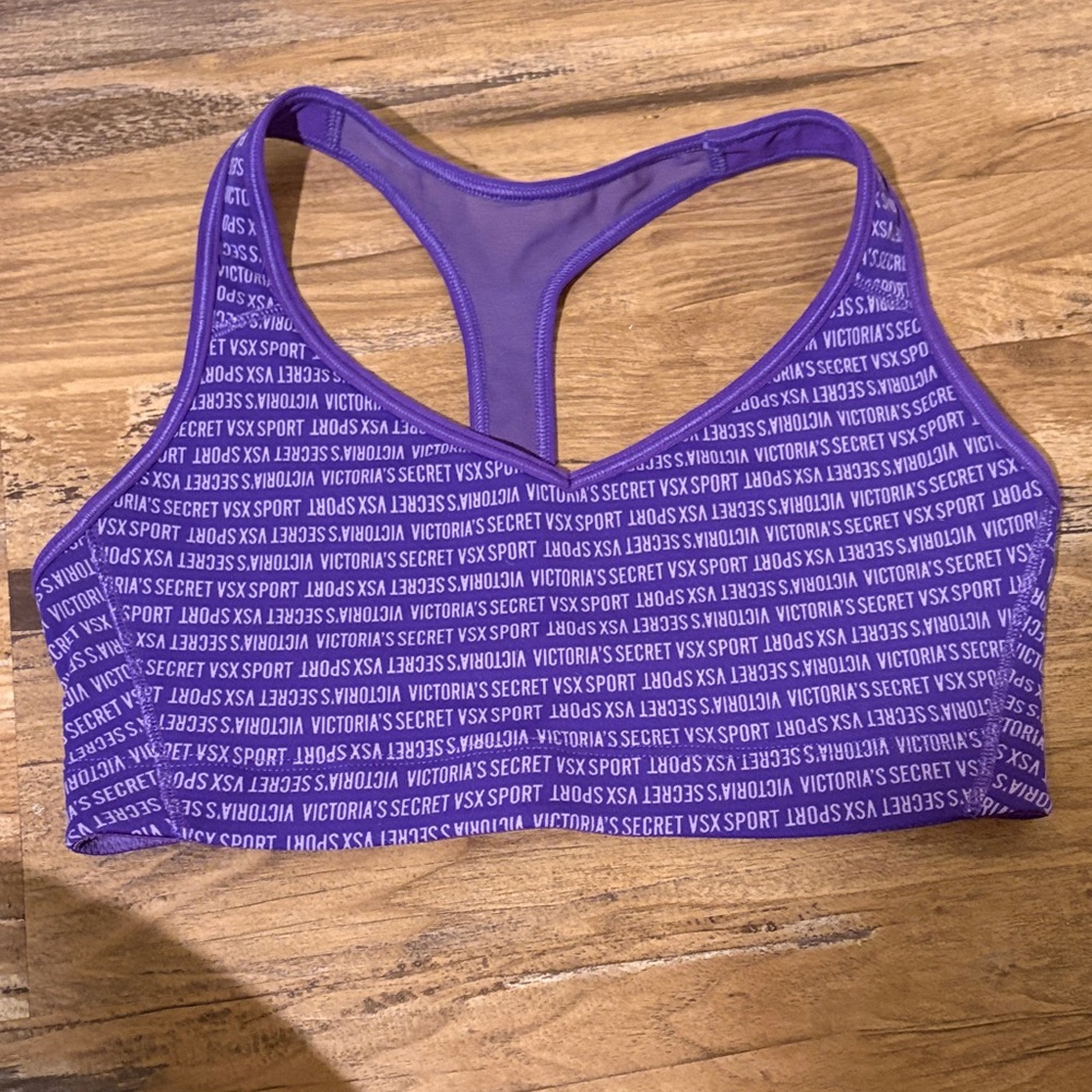 Victoria's Secret Violet Logo Sports Bra